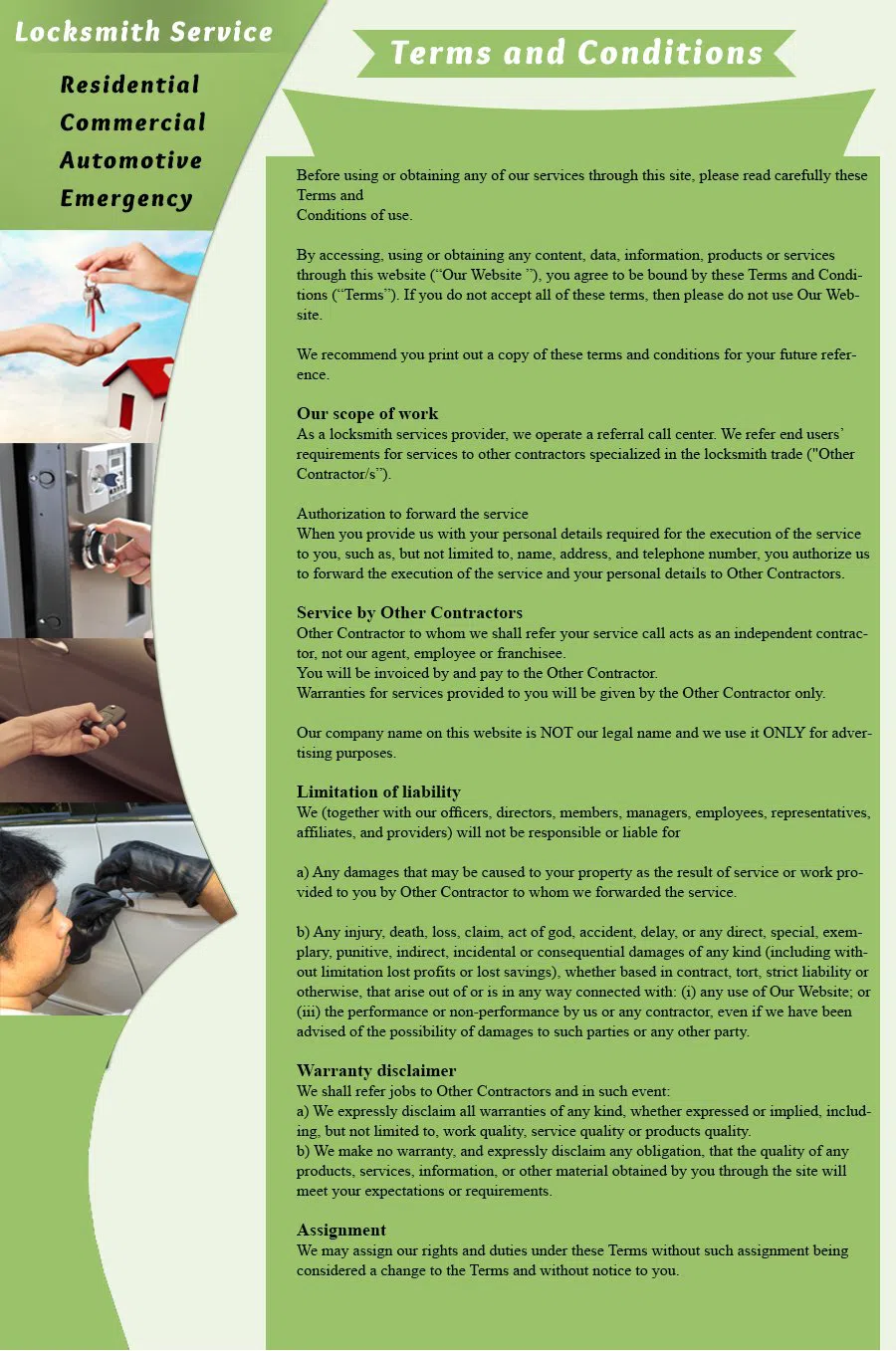 North Wales PA Locksmith Store North Wales, PA 215-359-4201 - terms-and-condition-c-22